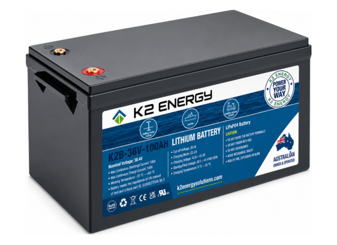 K2 Battery 36V LiFePO4 marine lithium battery