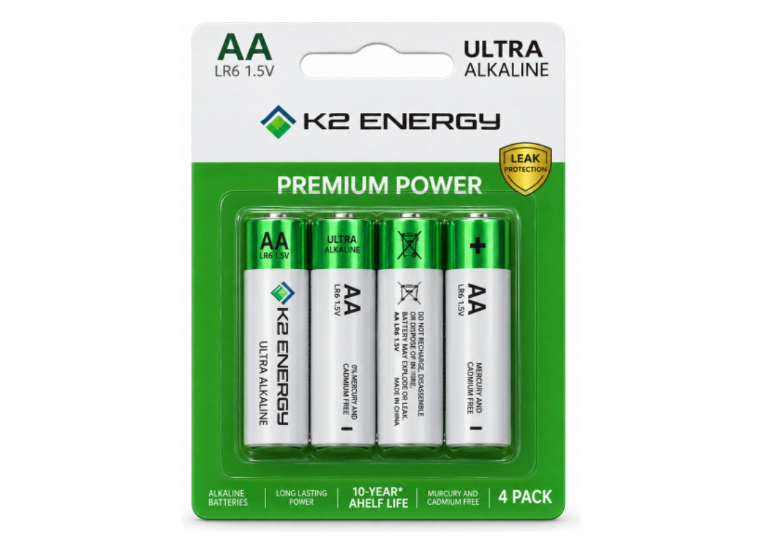 K2 Energy AA Ultra Alkaline 4-pack