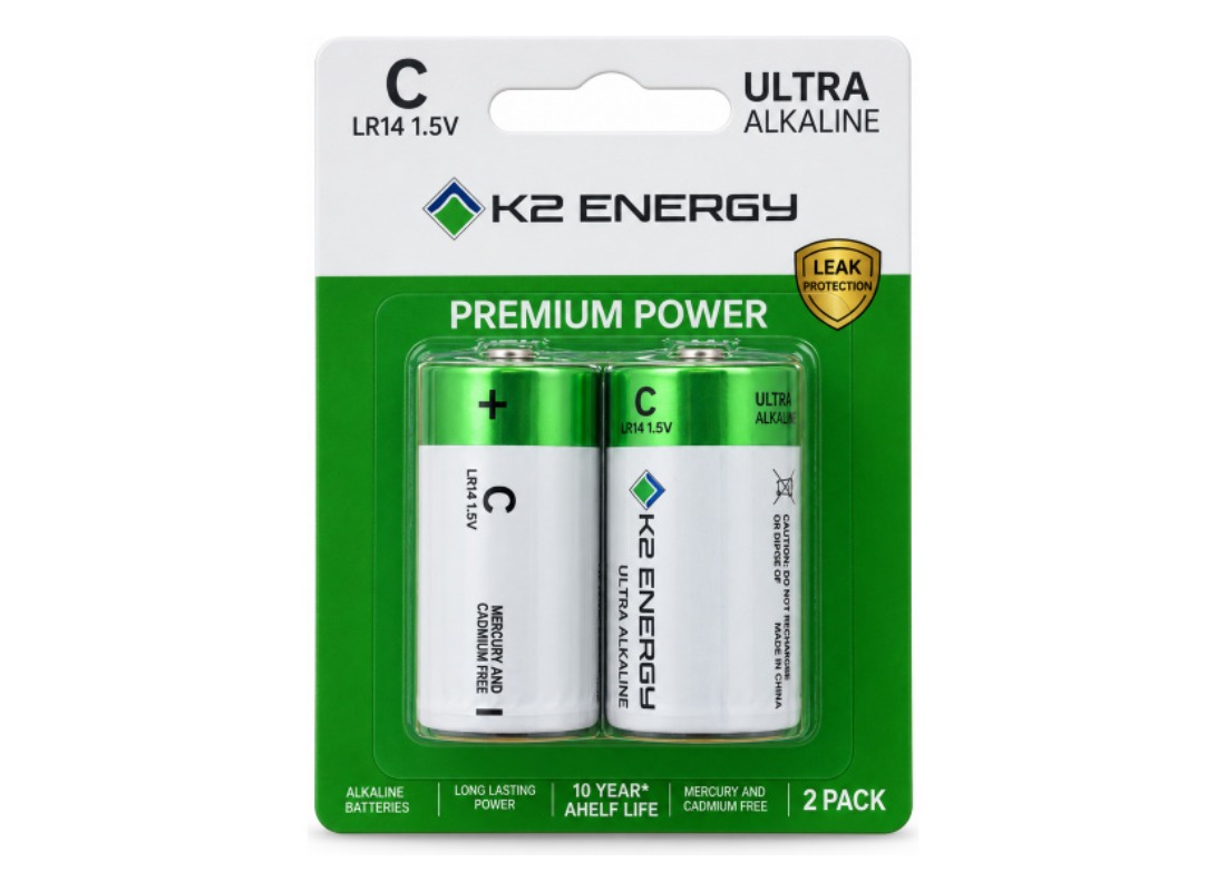 K2 Energy C Ultra Alkaline 2-pack